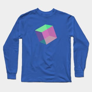 Transparent Color Cube Long Sleeve T-Shirt